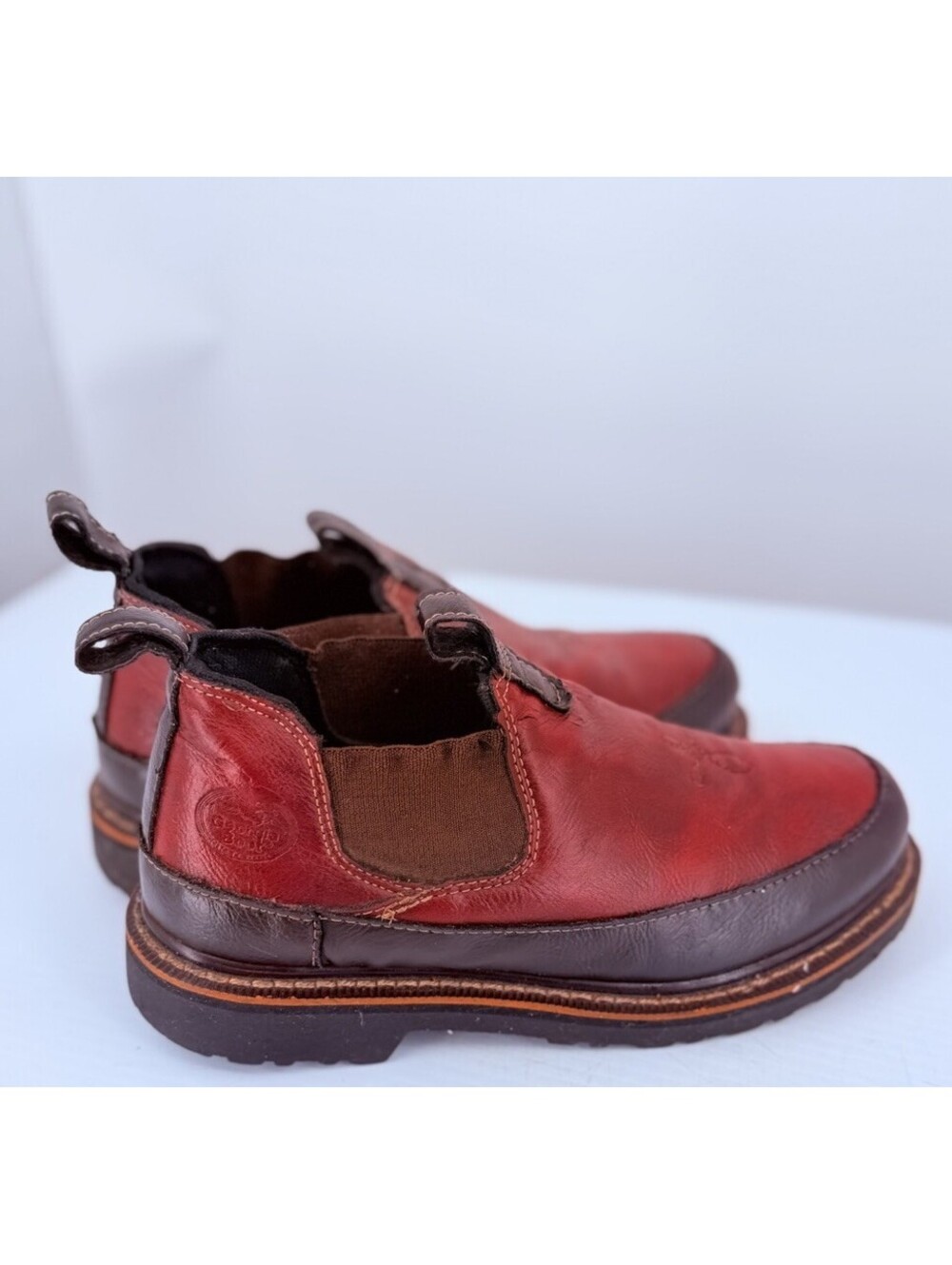 Georgia Giant GR185 Womens 8.5 M Romeo Red Leather Slip On Work Shoes Boots - Picture 10 of 10